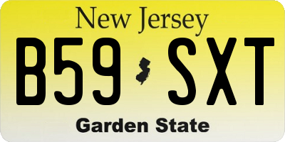 NJ license plate B59SXT
