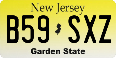 NJ license plate B59SXZ