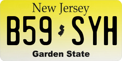 NJ license plate B59SYH