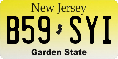 NJ license plate B59SYI