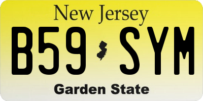 NJ license plate B59SYM