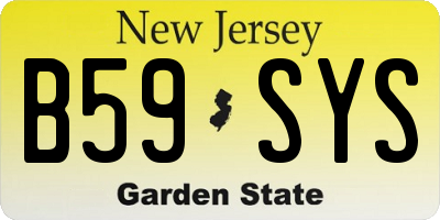 NJ license plate B59SYS