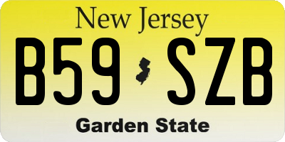 NJ license plate B59SZB