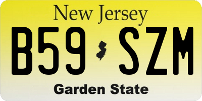 NJ license plate B59SZM