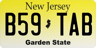 NJ license plate B59TAB