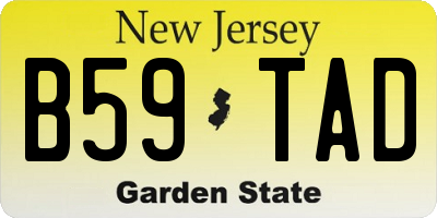NJ license plate B59TAD