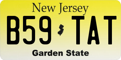NJ license plate B59TAT