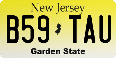 NJ license plate B59TAU