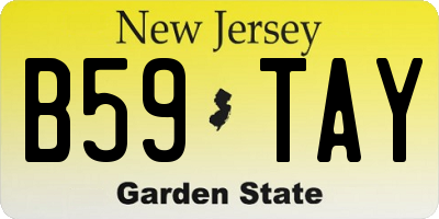 NJ license plate B59TAY