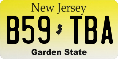 NJ license plate B59TBA