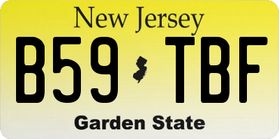NJ license plate B59TBF