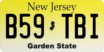NJ license plate B59TBI