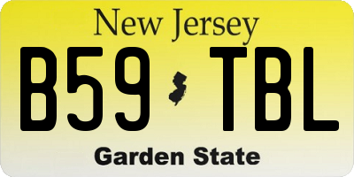 NJ license plate B59TBL
