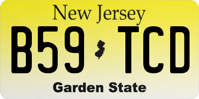 NJ license plate B59TCD