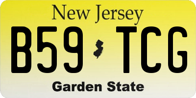 NJ license plate B59TCG