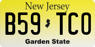 NJ license plate B59TCO