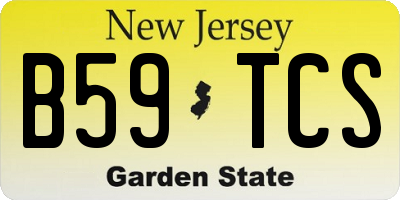 NJ license plate B59TCS