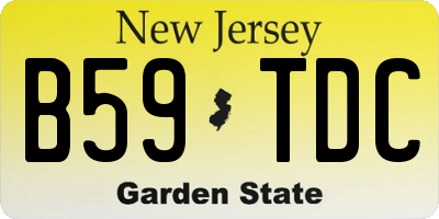 NJ license plate B59TDC