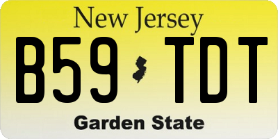 NJ license plate B59TDT