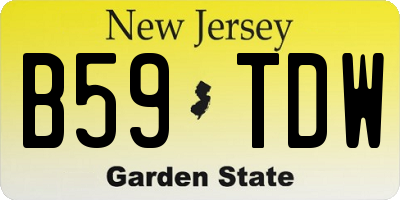NJ license plate B59TDW