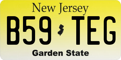 NJ license plate B59TEG