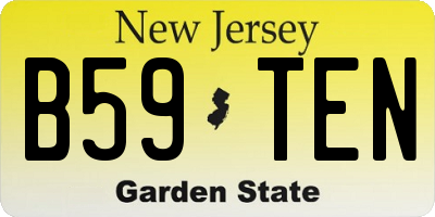 NJ license plate B59TEN