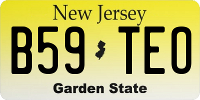 NJ license plate B59TEO