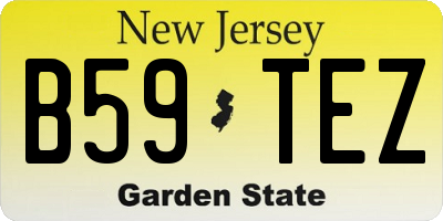 NJ license plate B59TEZ