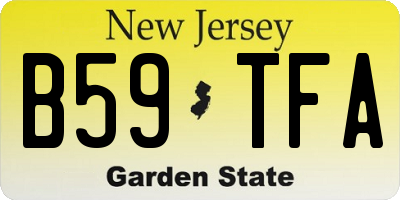 NJ license plate B59TFA