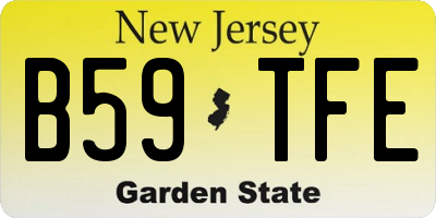 NJ license plate B59TFE