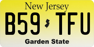 NJ license plate B59TFU