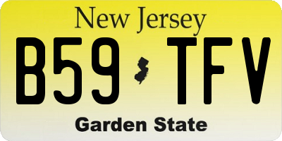 NJ license plate B59TFV