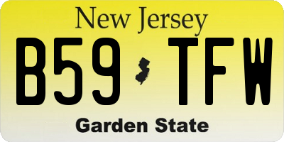 NJ license plate B59TFW