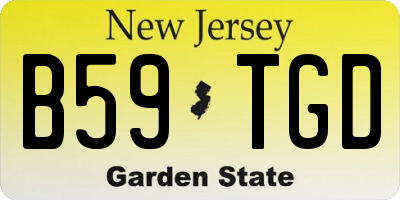 NJ license plate B59TGD