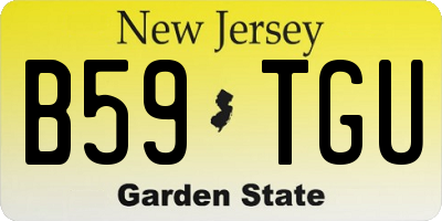 NJ license plate B59TGU