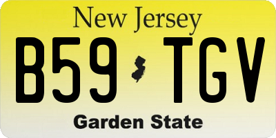NJ license plate B59TGV