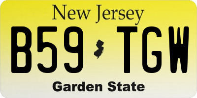 NJ license plate B59TGW