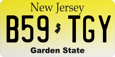 NJ license plate B59TGY