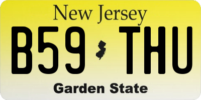NJ license plate B59THU