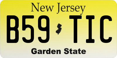NJ license plate B59TIC