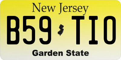 NJ license plate B59TIO