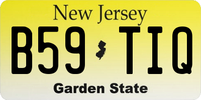 NJ license plate B59TIQ