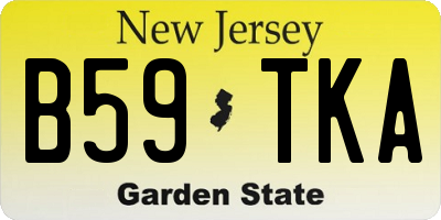 NJ license plate B59TKA