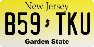 NJ license plate B59TKU