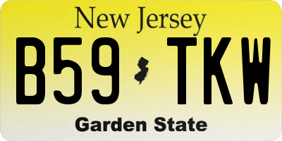 NJ license plate B59TKW