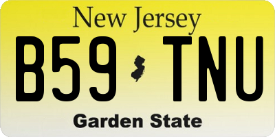 NJ license plate B59TNU