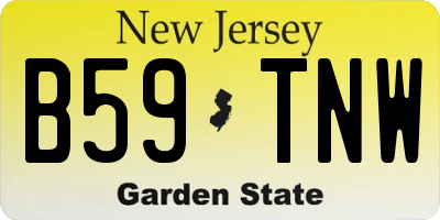 NJ license plate B59TNW