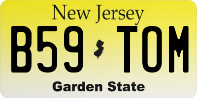 NJ license plate B59TOM