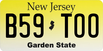 NJ license plate B59TOO