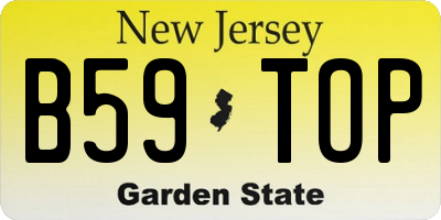 NJ license plate B59TOP